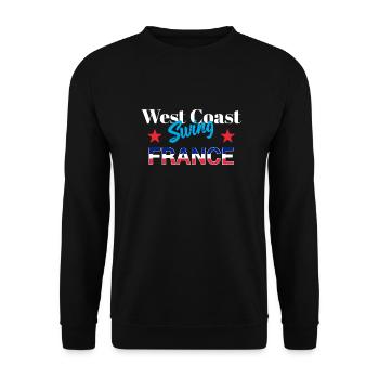 West Coast Swing France WCS Geschenk Tanzen Party - Unisex Pullover - Schwarz - Vorne - Alina (178cm) & Michal (187cm)