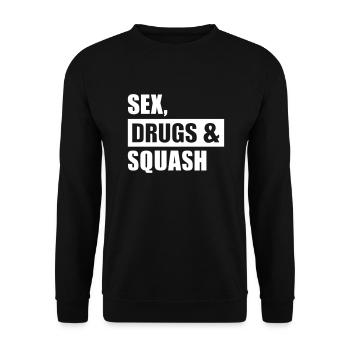 Squash - Unisex Pullover - Schwarz - Vorne - Alina (178cm) & Michal (187cm)