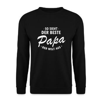 Bester Papa der Welt - Unisex Pullover - Schwarz - Vorne - Alina (178cm) & Michal (187cm)