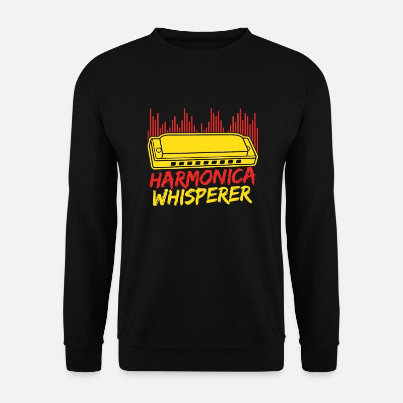 Funny Harmonica Player Whisperer Harmonica - Unisex Pullover - Schwarz