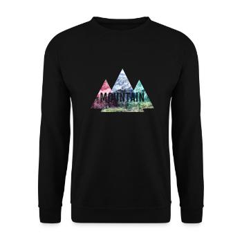 Climbing Nature Mountains Mountaineer Saying Gift - Unisex Sweatshirt - black - Front - Alina (178cm) & Michal (187cm)