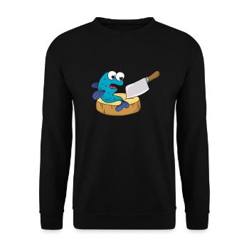 Couteau à poisson - Sweat-shirt Unisexe - noir - Devant - Alina (178cm) & Michal (187cm)