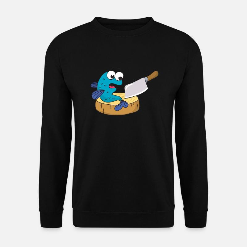 Fish knife ax - Unisex Sweatshirt - black