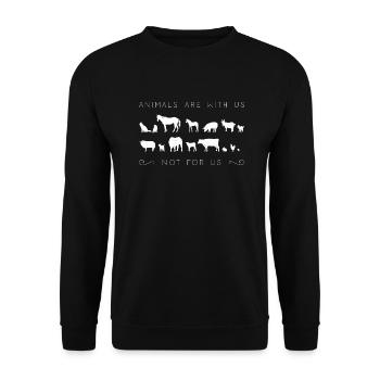 Animal welfare animal love pet lover gift - Unisex Sweatshirt - black - Front - Alina (178cm) & Michal (187cm)