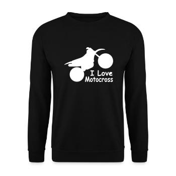 J'aime le motocross - Sweat-shirt Unisexe - noir - Devant - Alina (178cm) & Michal (187cm)
