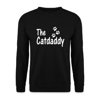 Le papa de chat / chats - Sweat-shirt Unisexe - noir - Devant - Alina (178cm) & Michal (187cm)