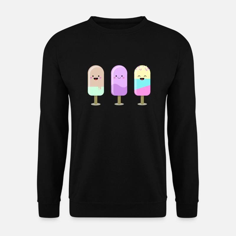 Kawaii Ice Cream - Unisex Pullover - Schwarz