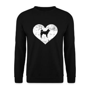 Akita - Unisex Sweatshirt - black - Front - Alina (178cm) & Michal (187cm)