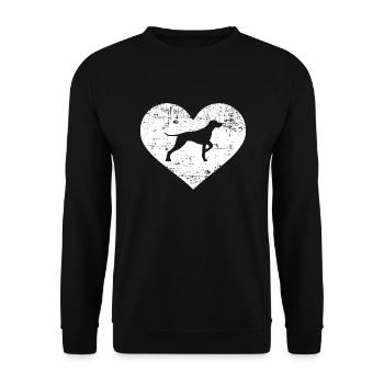 Deutsch Kurzhaar - Unisex Pullover - Schwarz - Vorne - Alina (178cm) & Michal (187cm)