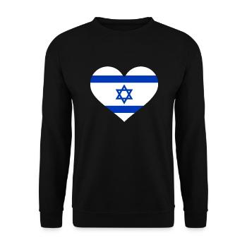 Israel - Unisex Sweatshirt - black - Front - Alina (178cm) & Michal (187cm)