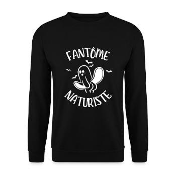 fantôme naturiste - Sweat-shirt Unisexe - noir - Devant - Alina (178cm) & Michal (187cm)