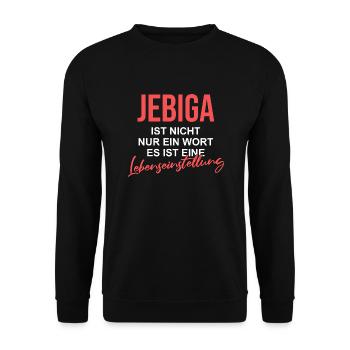 Jebiga n’est pas seulement un mot Fry Balkan Serbie - Sweat-shirt Unisexe - noir - Devant - Alina (178cm) & Michal (187cm)