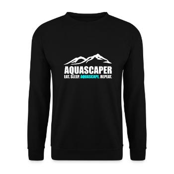 Aquascaping Aquascape Aquarium Gift Fish - Unisex Sweatshirt - black - Front - Alina (178cm) & Michal (187cm)