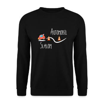 Slalom car pylons Motorsport - Unisex Sweatshirt - black - Front - Alina (178cm) & Michal (187cm)