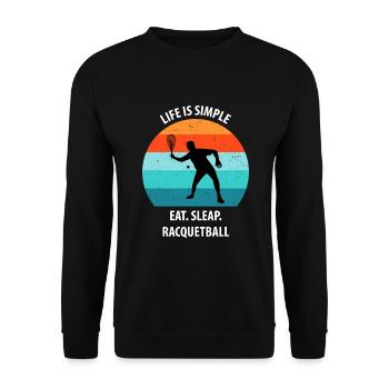 Racqueetball - Sweat-shirt Unisexe - noir - Devant - Alina (178cm) & Michal (187cm)
