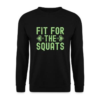 Fitness Fanatics Fit For The Squats Calisthenics - Unisex Sweatshirt - black - Front - Alina (178cm) & Michal (187cm)