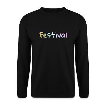 Festival Party Fun Hippie Summer colorful dj dancing - Unisex Sweatshirt - black - Front - Alina (178cm) & Michal (187cm)