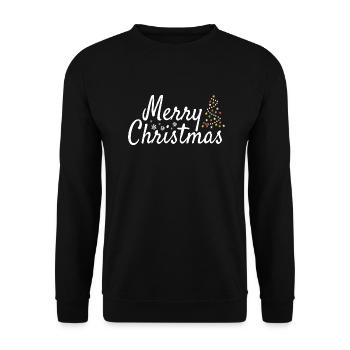 Merry Christmas Merry Christmas - Unisex Sweatshirt - black - Front - Alina (178cm) & Michal (187cm)