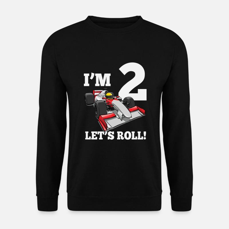 Ich Bin 2 Let's Roll Rennwagen für 2-jährige - Unisex Pullover - Schwarz