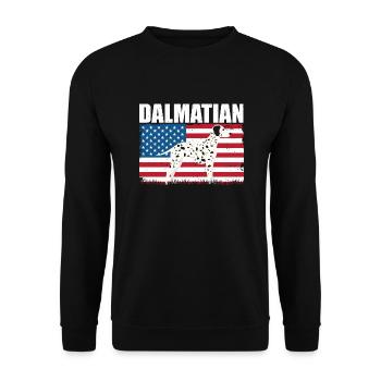 Dalmate - Sweat-shirt Unisexe - noir - Devant - Alina (178cm) & Michal (187cm)