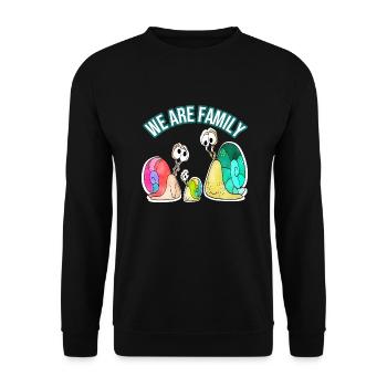 We are Family lustig - Unisex Pullover - Schwarz - Vorne - Alina (178cm) & Michal (187cm)