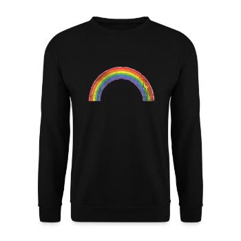 Arc-en-ciel shirt cadeau d’été soleil pluie - Sweat-shirt Unisexe - noir - Devant - Alina (178cm) & Michal (187cm)