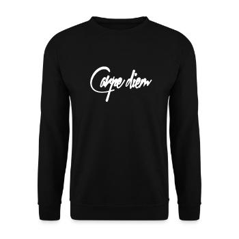 Carpe Diem - Unisex Sweatshirt - black - Front - Alina (178cm) & Michal (187cm)
