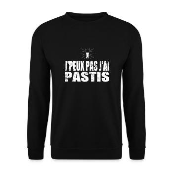 J'peux pas j'ai pastis - Sweat-shirt Unisexe - noir - Devant - Alina (178cm) & Michal (187cm)