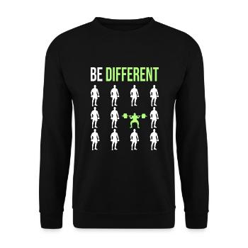 Be Different Gym Fitness Edition - Sweat-shirt Unisexe - noir - Devant - Alina (178cm) & Michal (187cm)