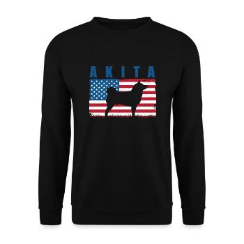 Akita - Unisex Sweatshirt - black - Front - Alina (178cm) & Michal (187cm)