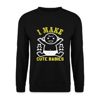 Father's Day dad dad dad dad dad dad dad - Unisex Sweatshirt - black - Front - Alina (178cm) & Michal (187cm)