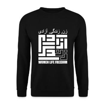 Women life freedom - Unisex Pullover - Schwarz - Vorne - Alina (178cm) & Michal (187cm)