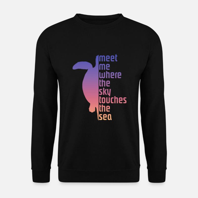 Turtle Schildkröte Spruch Geschenkidee - Unisex Pullover - Schwarz