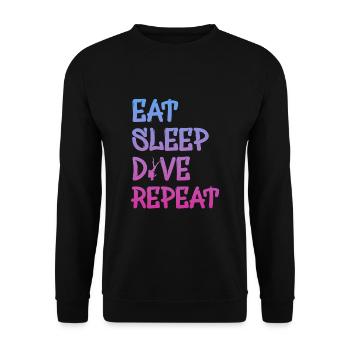 dive, diver, scuba diving, tauchen - Unisex Pullover - Schwarz - Vorne - Alina (178cm) & Michal (187cm)
