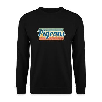 Pigeons pigeon - Unisex Sweatshirt - black - Front - Alina (178cm) & Michal (187cm)