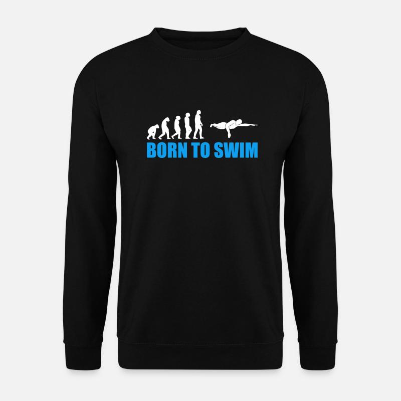 Né pour nager SChwimmer Evolution - Sweat-shirt Unisexe - noir