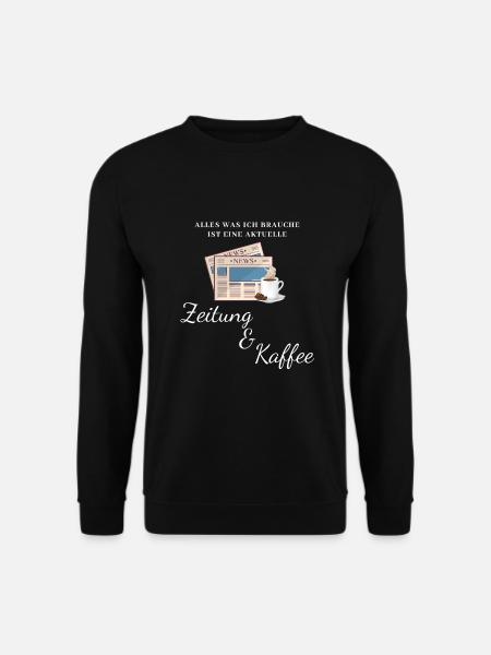 Zeitung Lesen Nachrichten Magazin Geschenk - Unisex Pullover - Schwarz