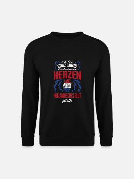 Holländisches Blut Holland Niederlande Amsterdam - Unisex Pullover - Schwarz