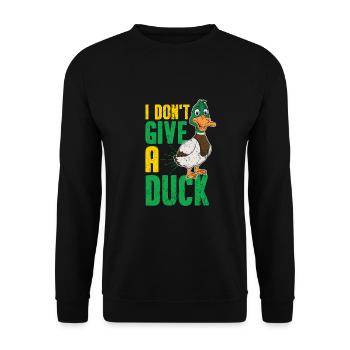 Ente Küken Quietscheentchen Badeente Enten - Unisex Pullover - Schwarz - Vorne - Alina (178cm) & Michal (187cm)