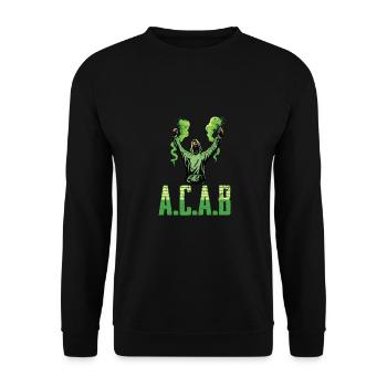 Feuerwerk ist kein Verbrechen Pyro Ultras - Unisex Pullover - Schwarz - Vorne - Alina (178cm) & Michal (187cm)