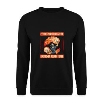 Feuerwerk ist kein Verbrechen Pyro Ultras - Unisex Pullover - Schwarz - Vorne - Alina (178cm) & Michal (187cm)