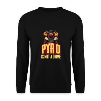 Feuerwerk ist kein Verbrechen Pyro Ultras - Unisex Pullover - Schwarz - Vorne - Alina (178cm) & Michal (187cm)