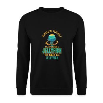 Jellyfish costume funny cnidarians jellyfish - Unisex Sweatshirt - black - Front - Alina (178cm) & Michal (187cm)