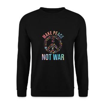 Hippy Peace Symbole Hippie Paix Liberté Amour - Sweat-shirt Unisexe - noir - Devant - Alina (178cm) & Michal (187cm)