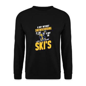 Snowboarden Snowboard Snowboarder Snowboardurlaub - Unisex Pullover - Schwarz - Vorne - Alina (178cm) & Michal (187cm)