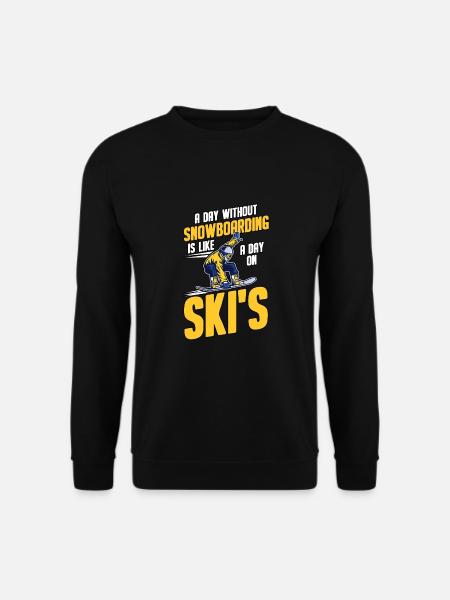 Snowboarding snowboard snowboarder snowboarding vacation - Unisex Sweatshirt - black