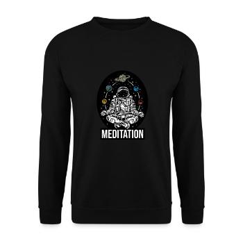 Astronaute Univers Espace Cosmos Voie Lactée - Sweat-shirt Unisexe - noir - Devant - Alina (178cm) & Michal (187cm)