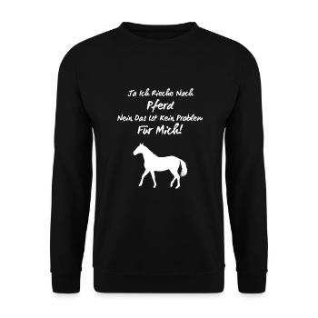 DRESSURPFERDE MEINE LEIDENSCHAFT NUR MIT PFERD - Unisex Pullover - Schwarz - Vorne - Alina (178cm) & Michal (187cm)