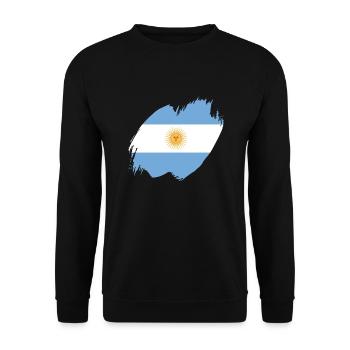 Argentine Drapeau Amérique du Sud Drapeau argentin - Sweat-shirt Unisexe - noir - Devant - Alina (178cm) & Michal (187cm)