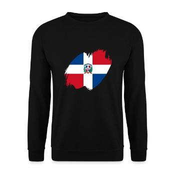 Dominican Republic Flag Dom Rep Flag Trip - Unisex Sweatshirt - black - Front - Alina (178cm) & Michal (187cm)